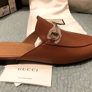 39.5 Malaga cognac Gucci Princetown mules